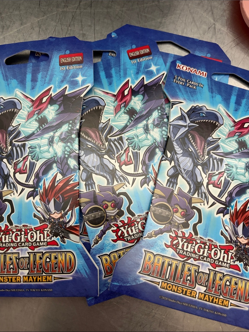 Pack of (5) Yu-Gi-Oh! Battles of Legend: Monster Mayhem Booster Pack (Blue)